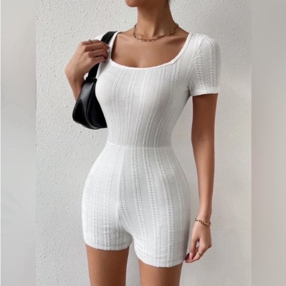 White Summer Romper - Picture 1 of 9